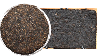 pu-erh cake and pu-erh brick